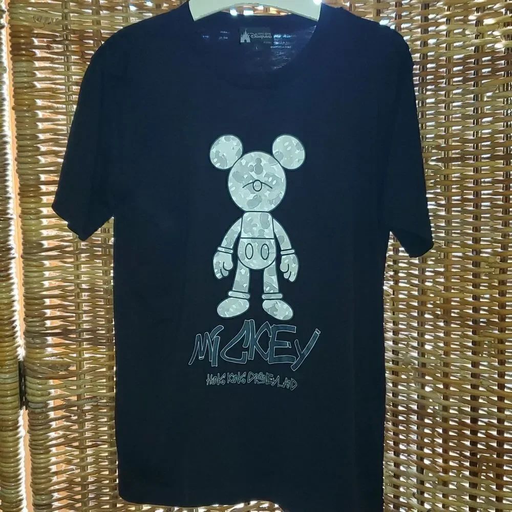 Disneyland Hong Kong Mickey Camouflage T-shirt L